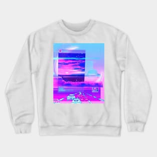 Dream Big retrowave collage Crewneck Sweatshirt